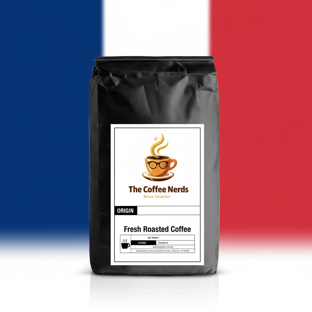 French Roast with French Flag Colors
