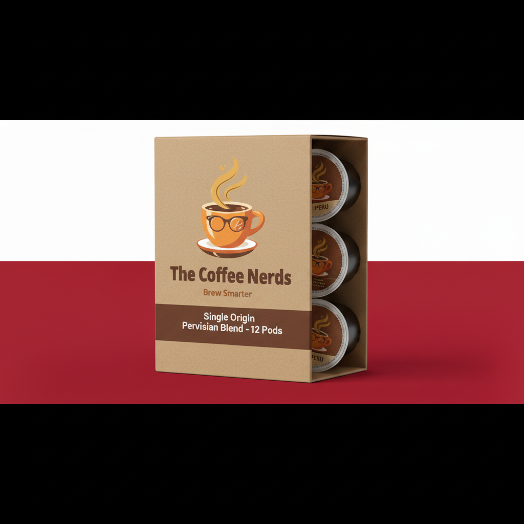 Peru Coffee Pod with Coffee Nerds Logo